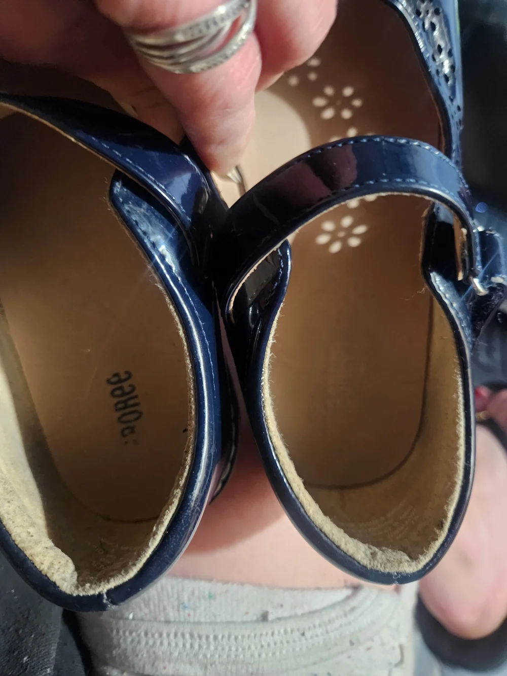 Gymboree Navy Patent Mary Jane Girls Dress Shoes Size 1 Like New - Picture 6 of 6